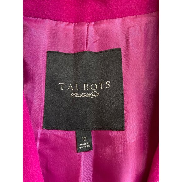 Talbots Wool Blend Coat 10 Pink Button Front Peacoat Lined Corpcore - Picture 3 of 9